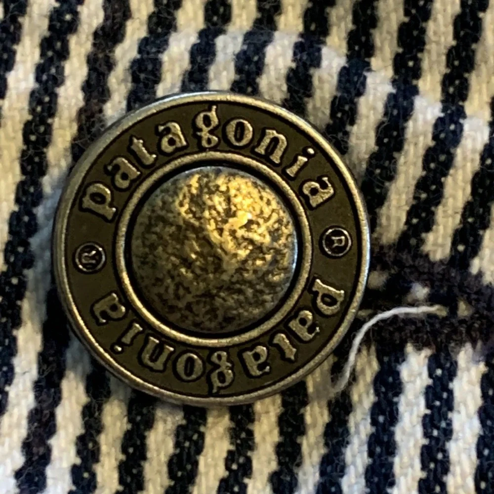 Patagonia Railroad Stripe Organic Cotton Button Down Front Skirt